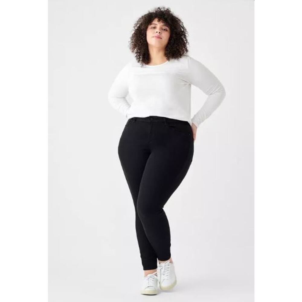 DL1961 Women's Black Florence Ankle Instasculp Midrise Skinny Jeans 24W